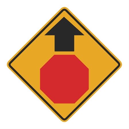 Stop Sign Ahead (Graphic) Sign 24" x 24"